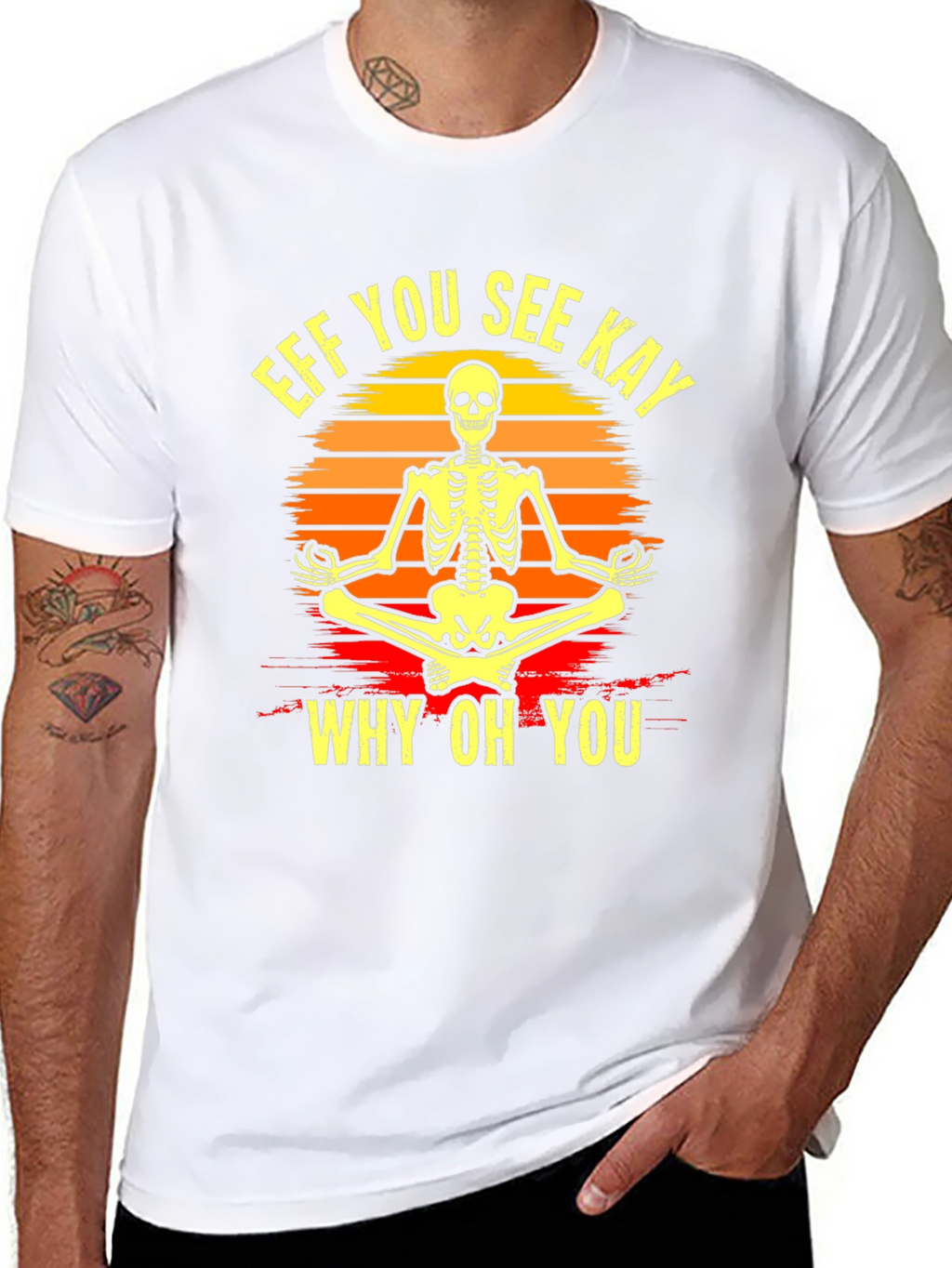 Skeleton Yoga T-Shirt - Eff You See Kay