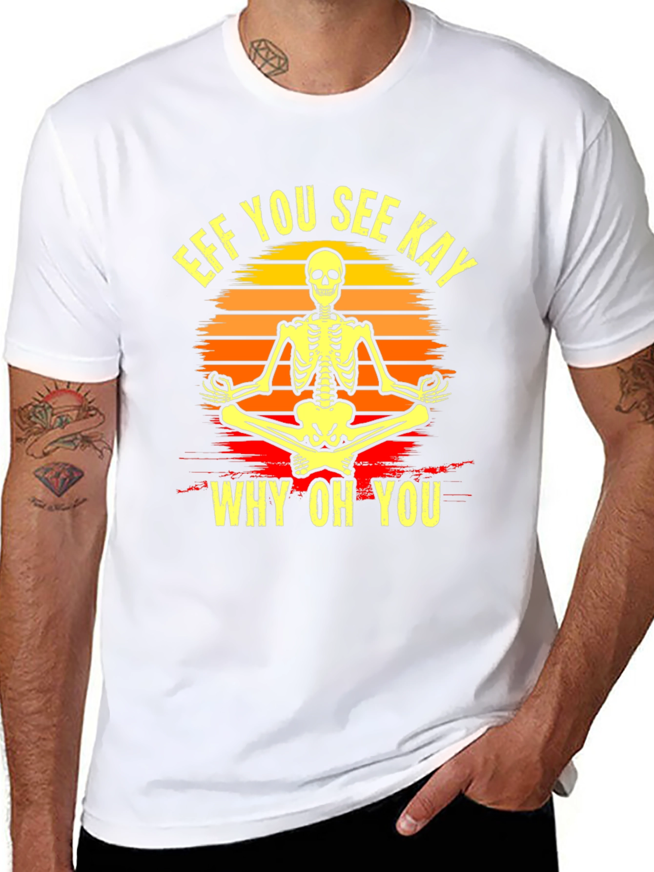 Skeleton Yoga T-Shirt - Eff You See Kay