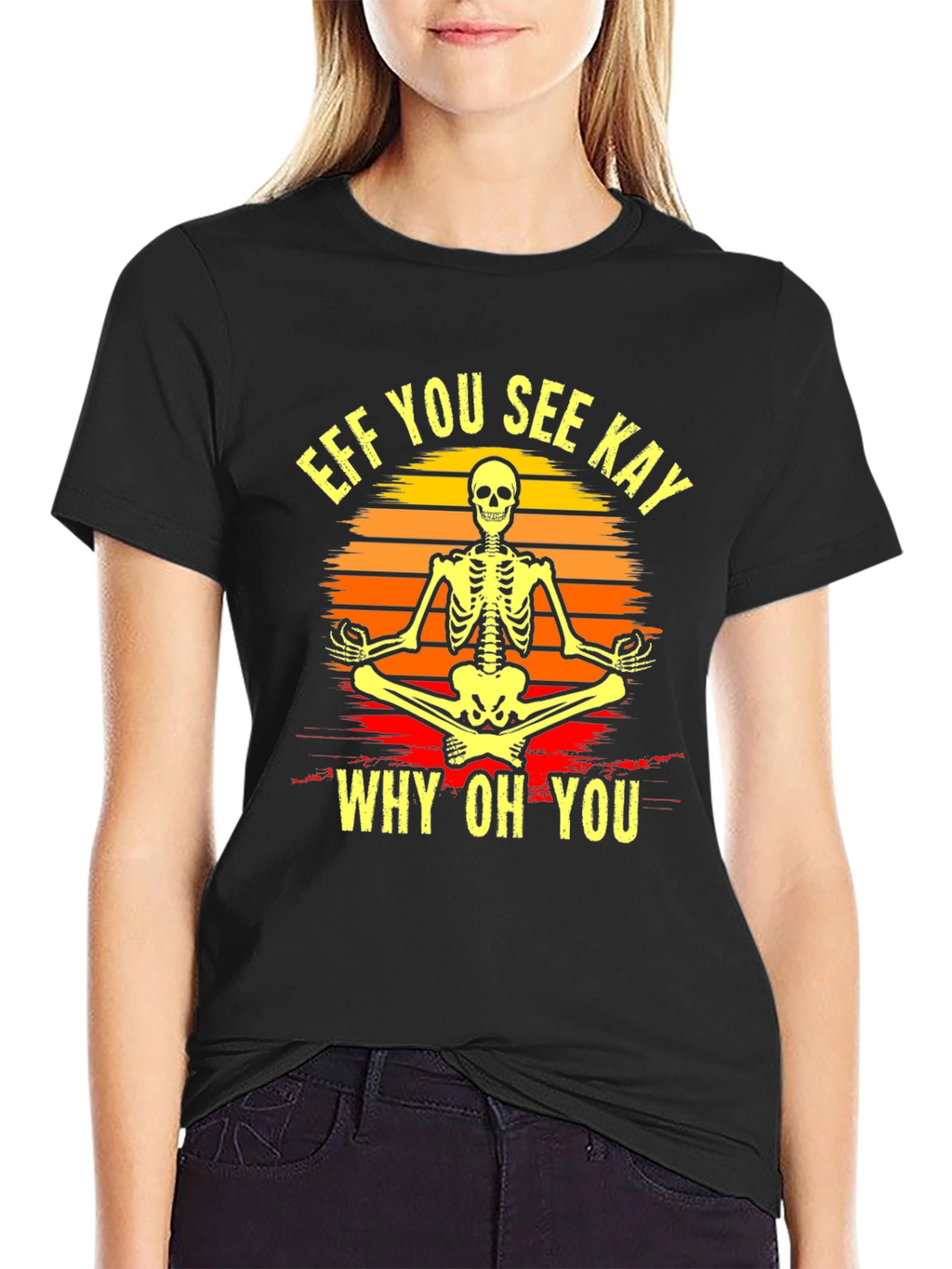 Skeleton Yoga T-Shirt - Eff You See Kay