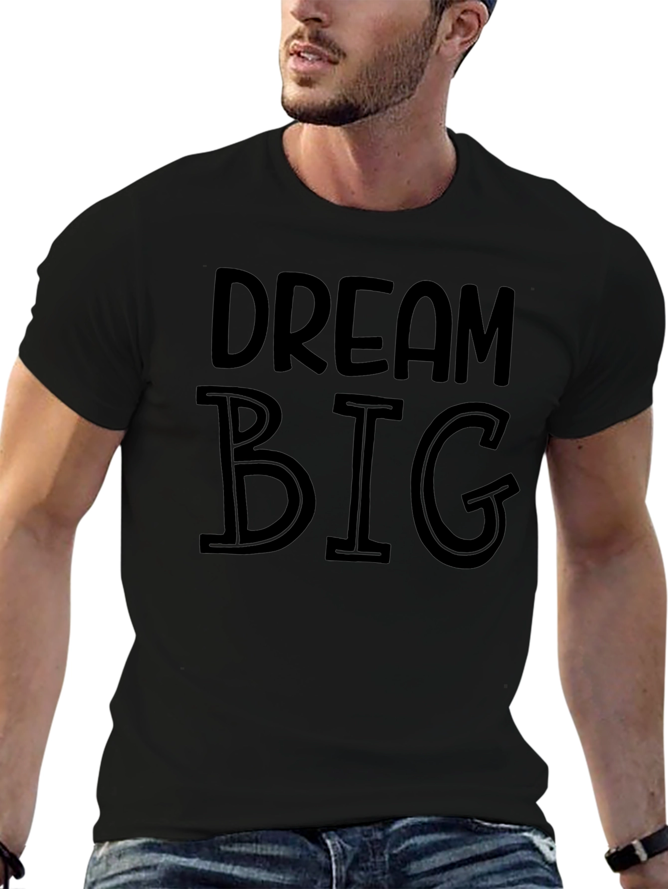 Dream Big Graphic Tee - Black