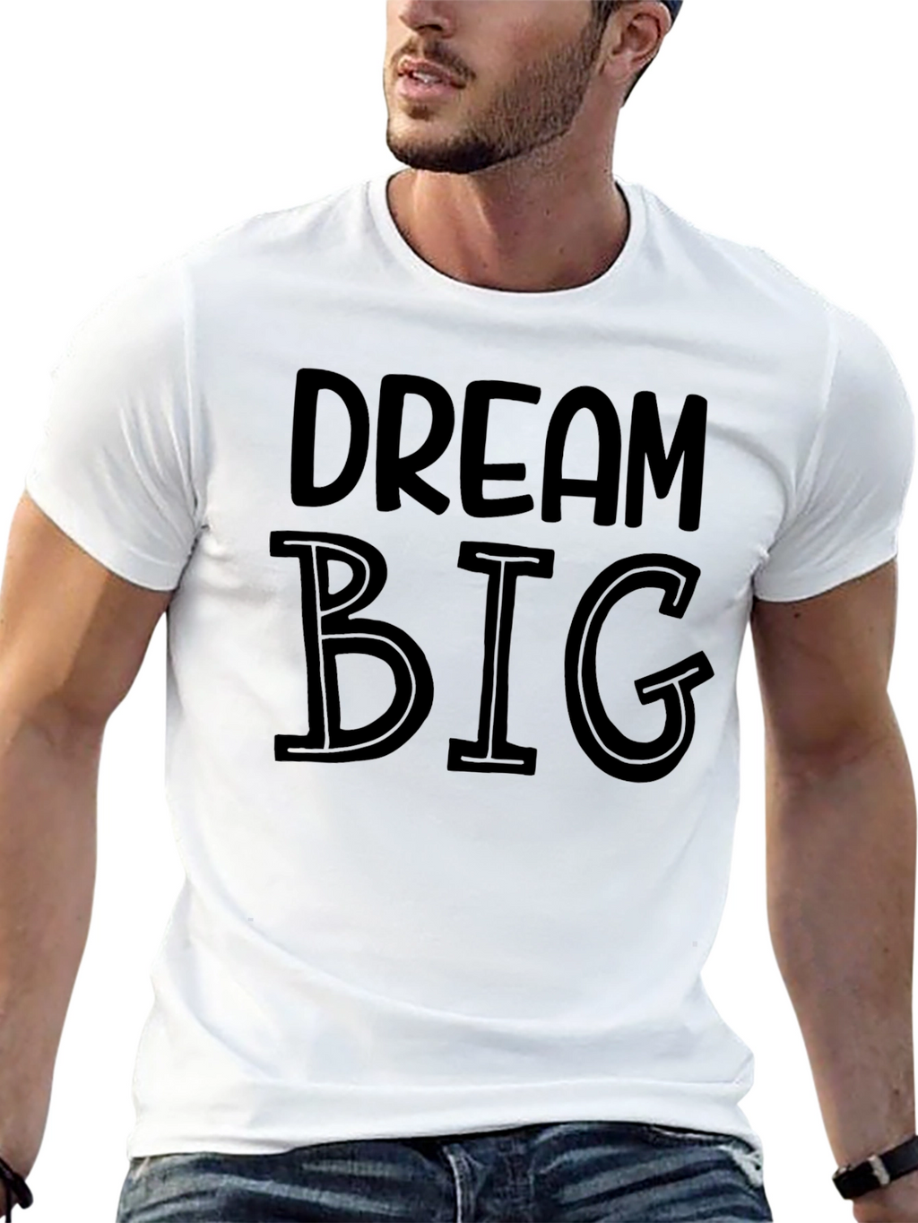 Dream Big Graphic Tee - Black