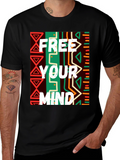 Free Your Mind Graphic Tee - Black Cotton Blend