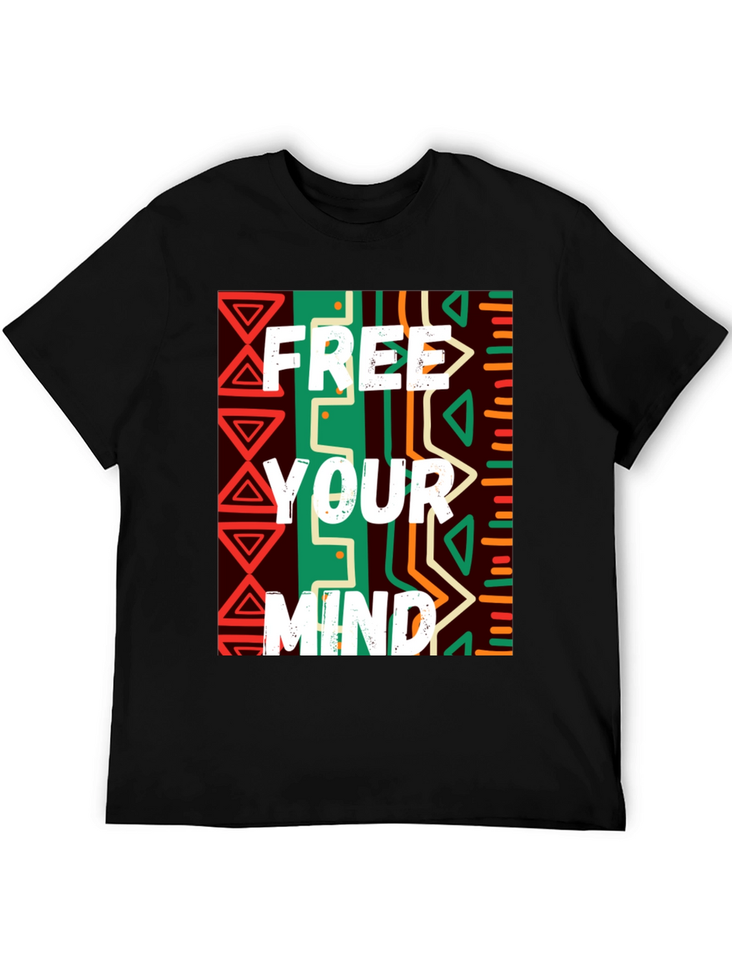 Free Your Mind Graphic Tee - Black Cotton Blend