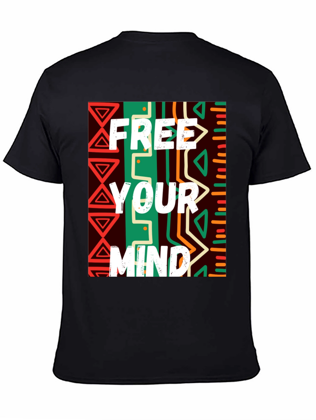 Free Your Mind Graphic Tee - Black Cotton Blend
