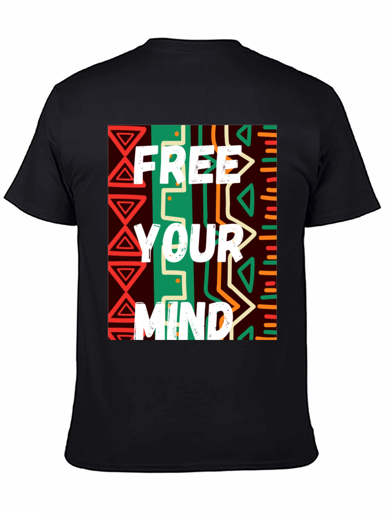 Free Your Mind Graphic Tee - Black Cotton Blend