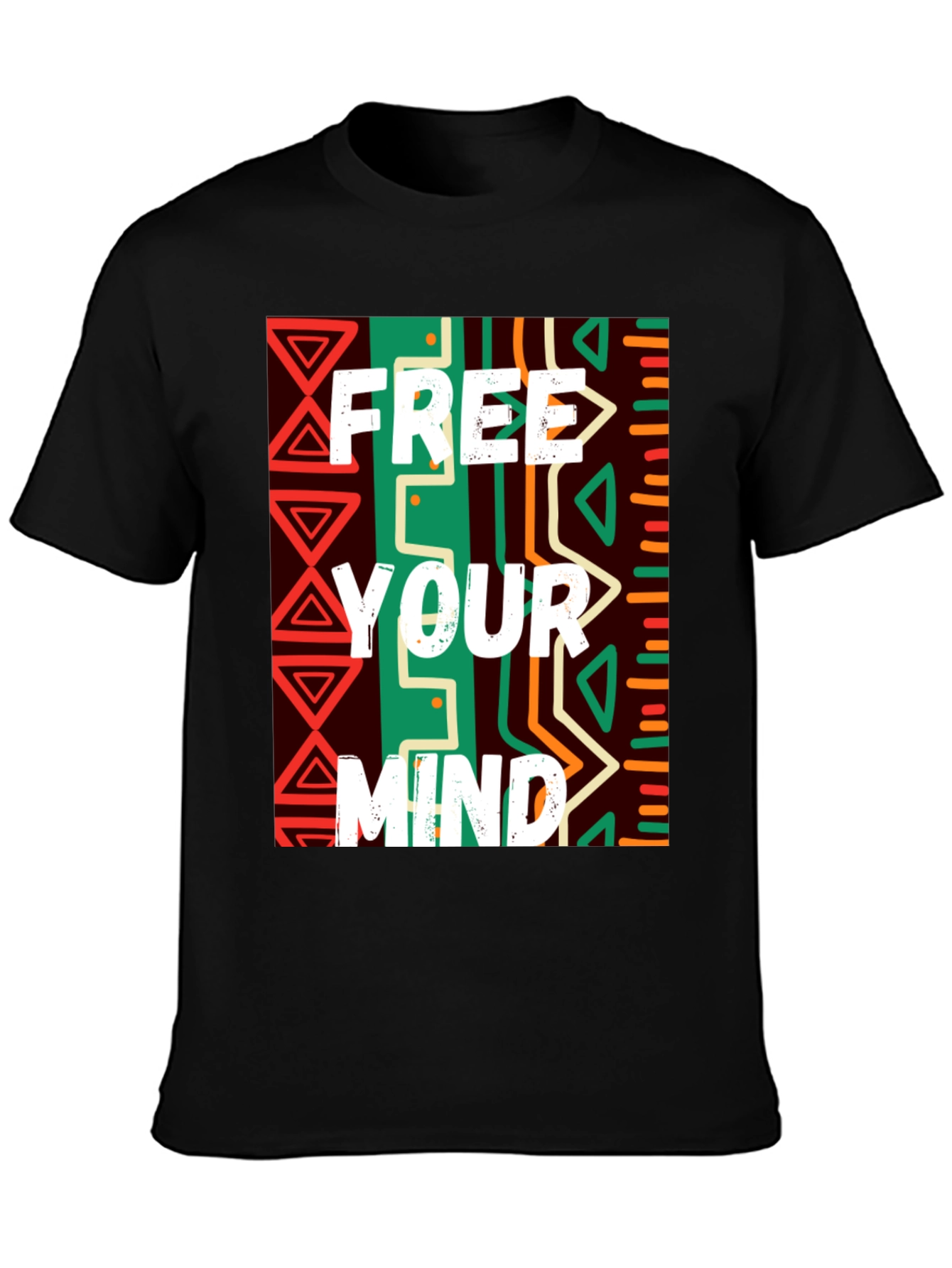 Free Your Mind Graphic Tee - Black Cotton Blend