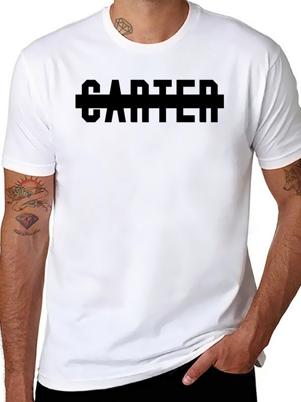 Black Carter Graphic Tee Shirt
