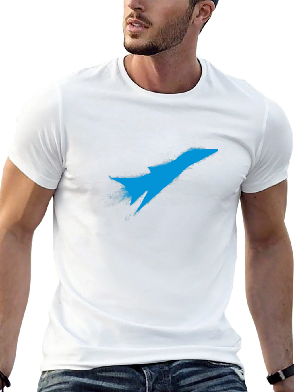 Jet Fighter Graphic T-Shirt - Black