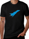 Jet Fighter Graphic T-Shirt - Black