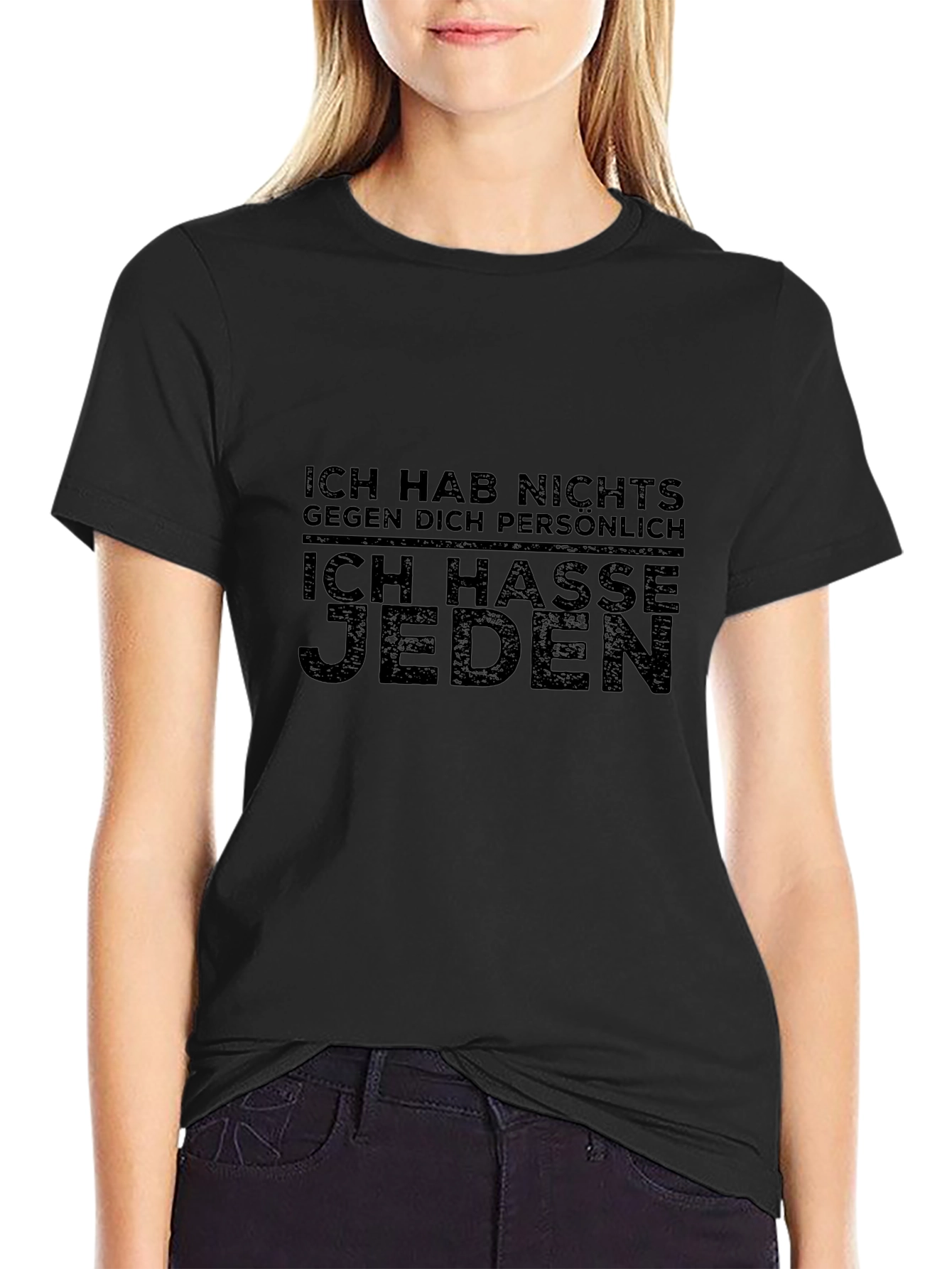 Ich Hasse Jeden Slogan T-Shirt
