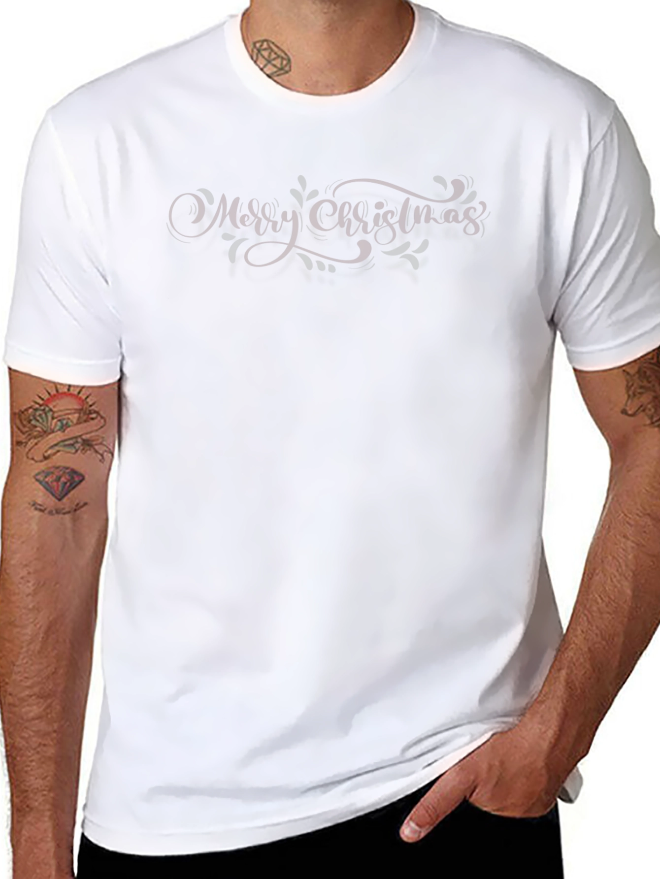 Mens Black T-Shirt with Graphic Print