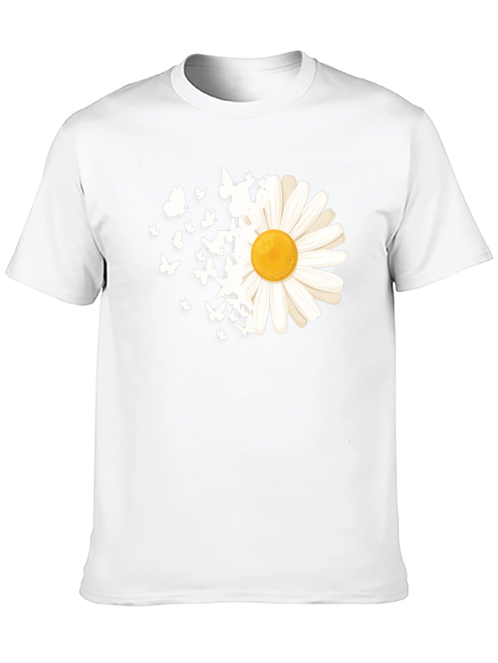 Daisy & Butterflies Graphic Black T-Shirt