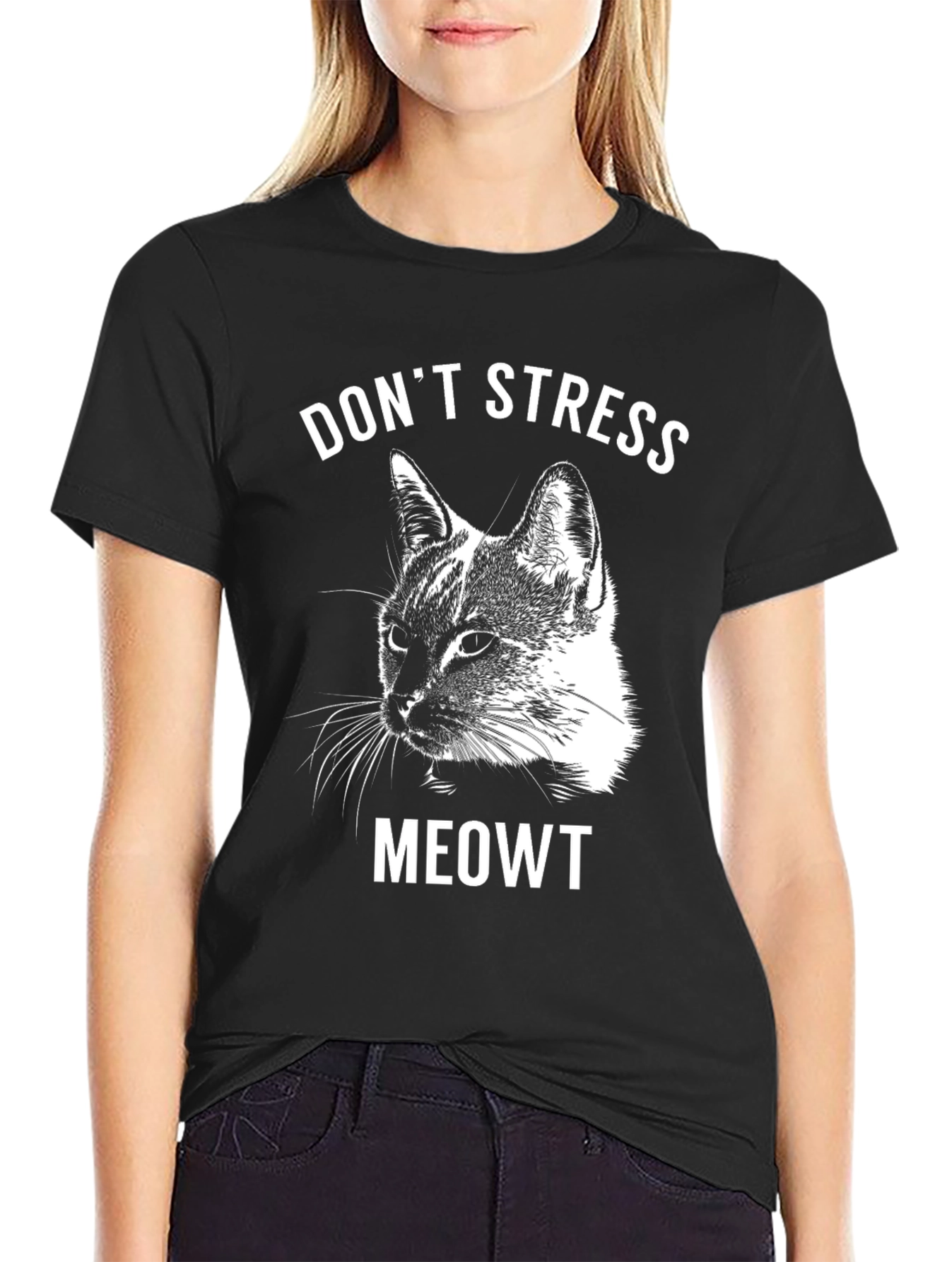 Dont Stress Meowt Cat T-Shirt - Funny Cat Lover Tee