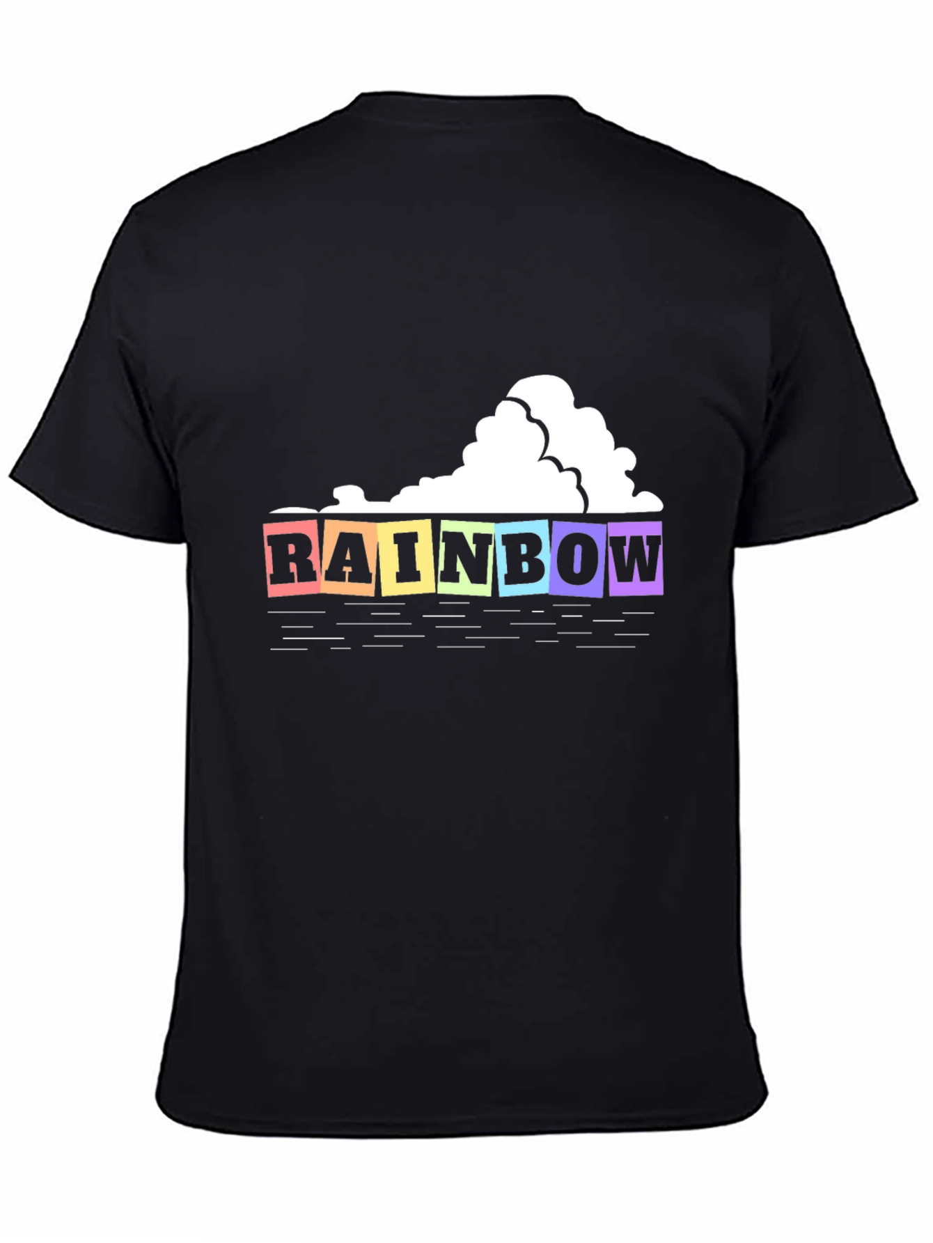 Rainbow Blocks T-Shirt: Colorful Graphic Tee for Men