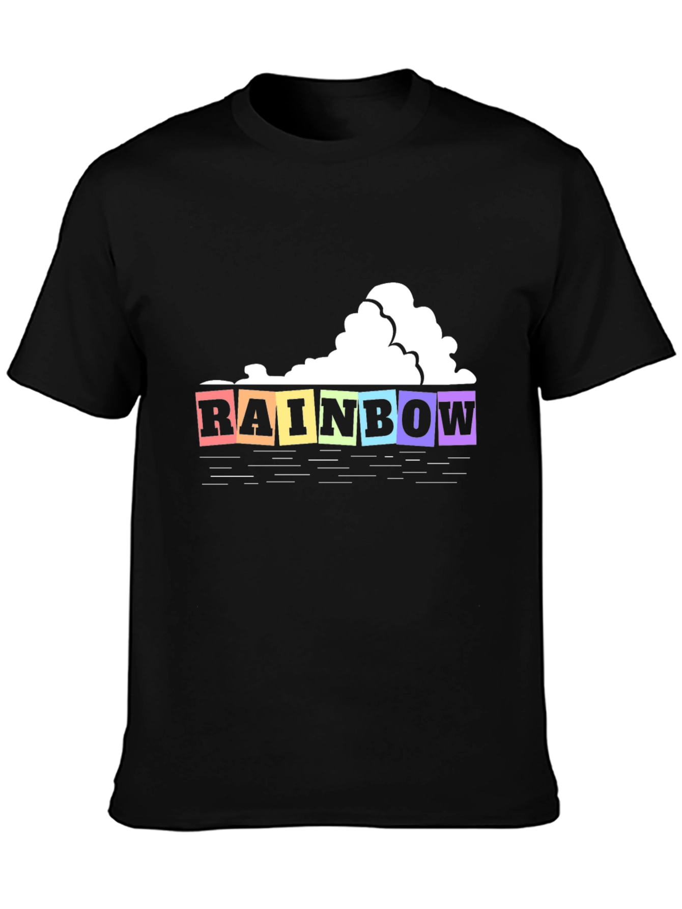 Rainbow Blocks T-Shirt: Colorful Graphic Tee for Men