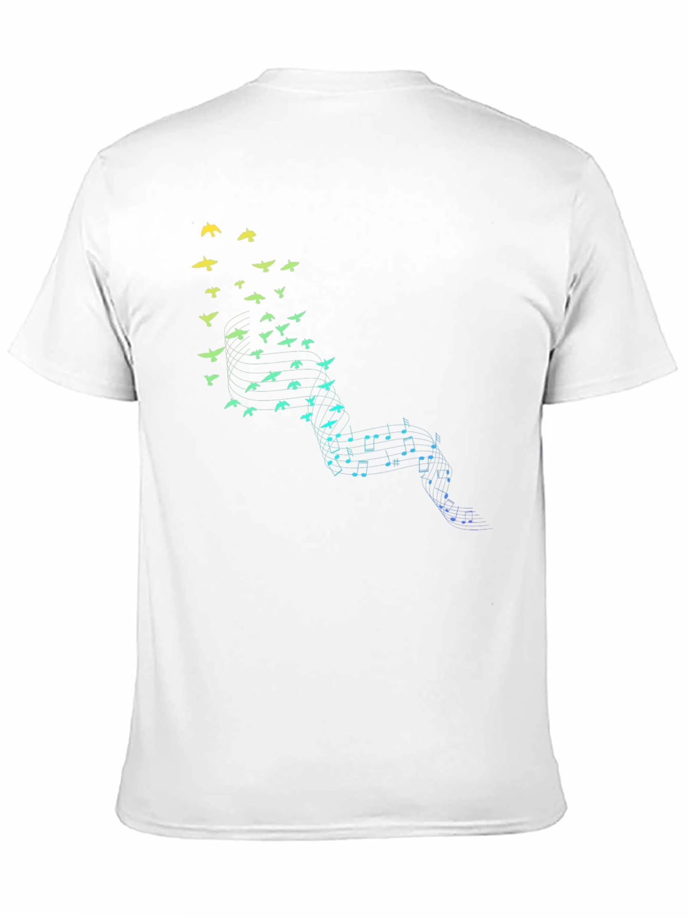 Musical Birds Graphic Tee - Black Cotton Comfort