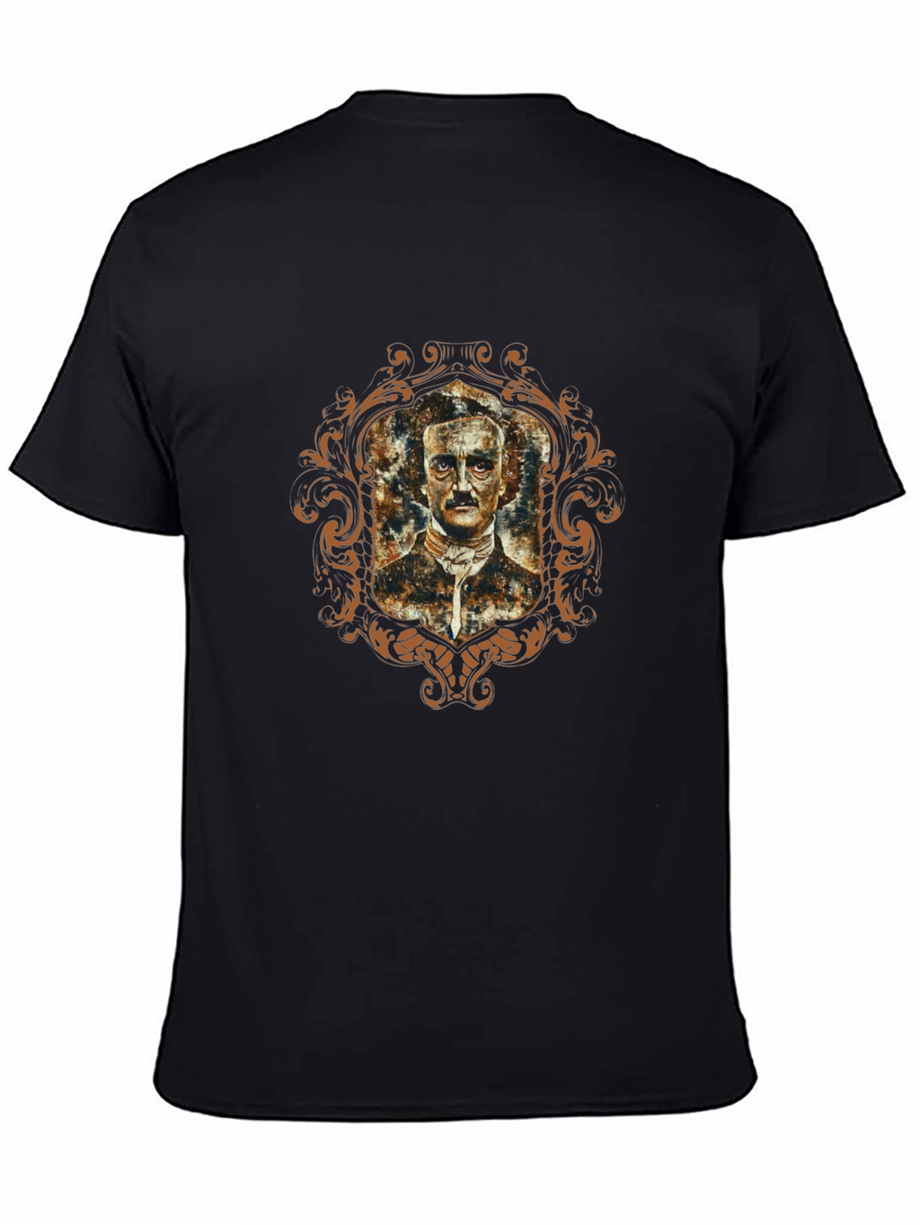 Edgar Allan Poe Portrait Graphic T-Shirt - Black