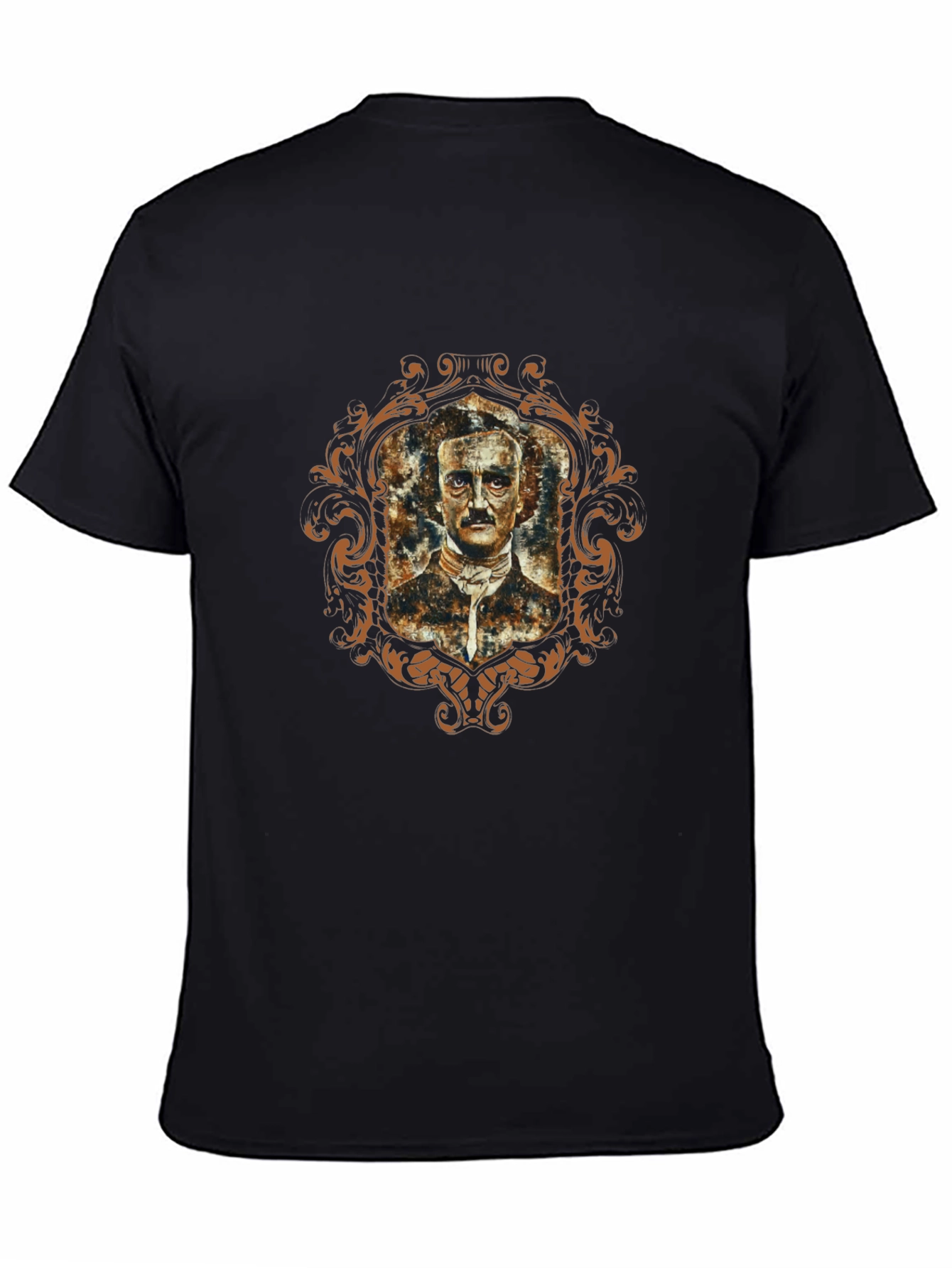 Edgar Allan Poe Portrait Graphic T-Shirt - Black