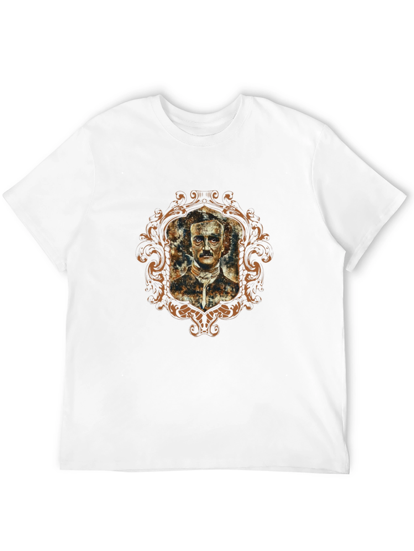 Edgar Allan Poe Portrait Graphic T-Shirt - Black