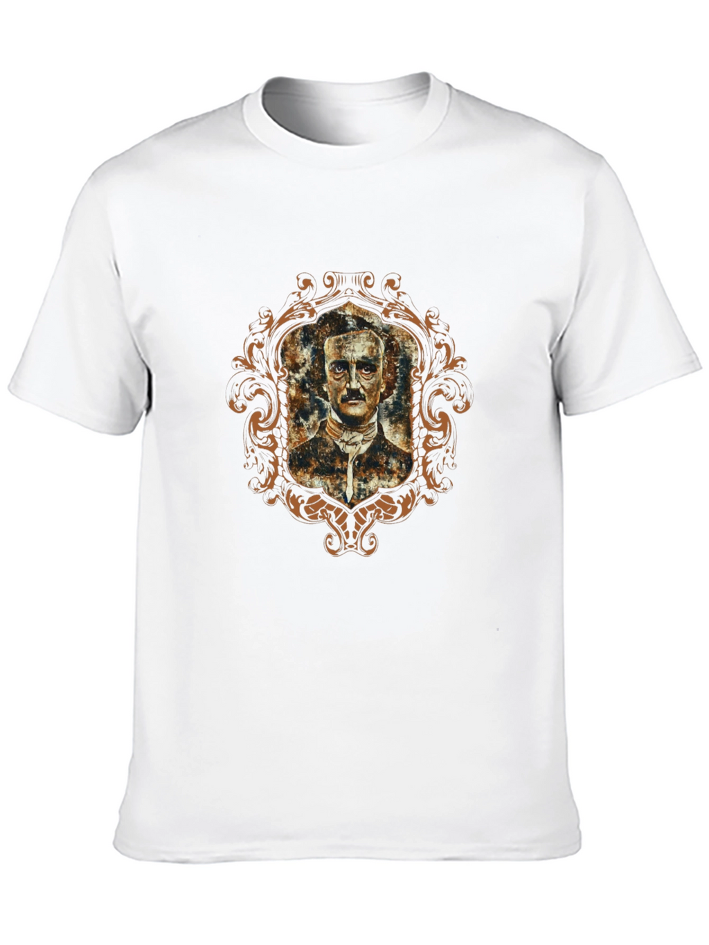 Edgar Allan Poe Portrait Graphic T-Shirt - Black