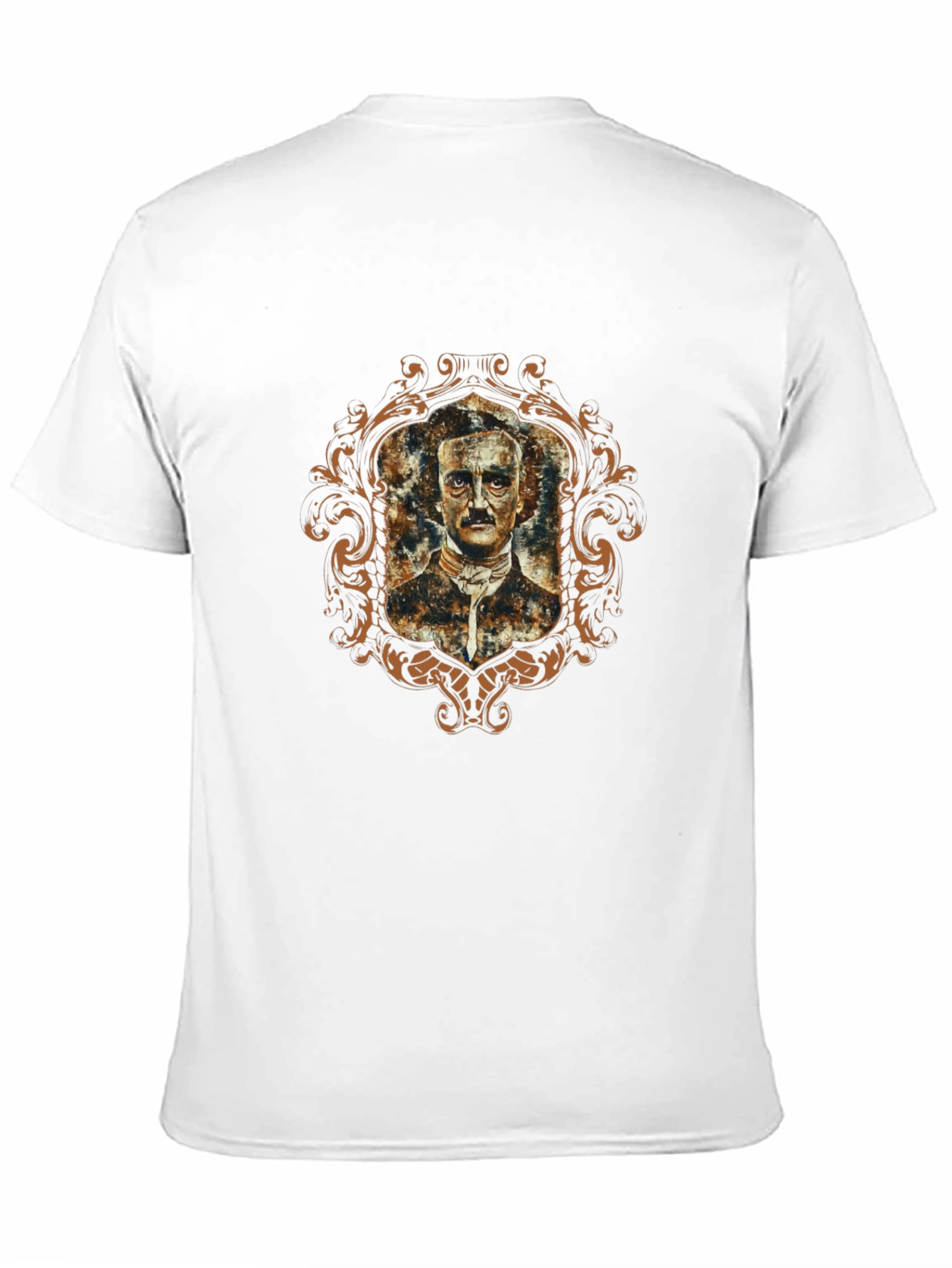 Edgar Allan Poe Portrait Graphic T-Shirt - Black