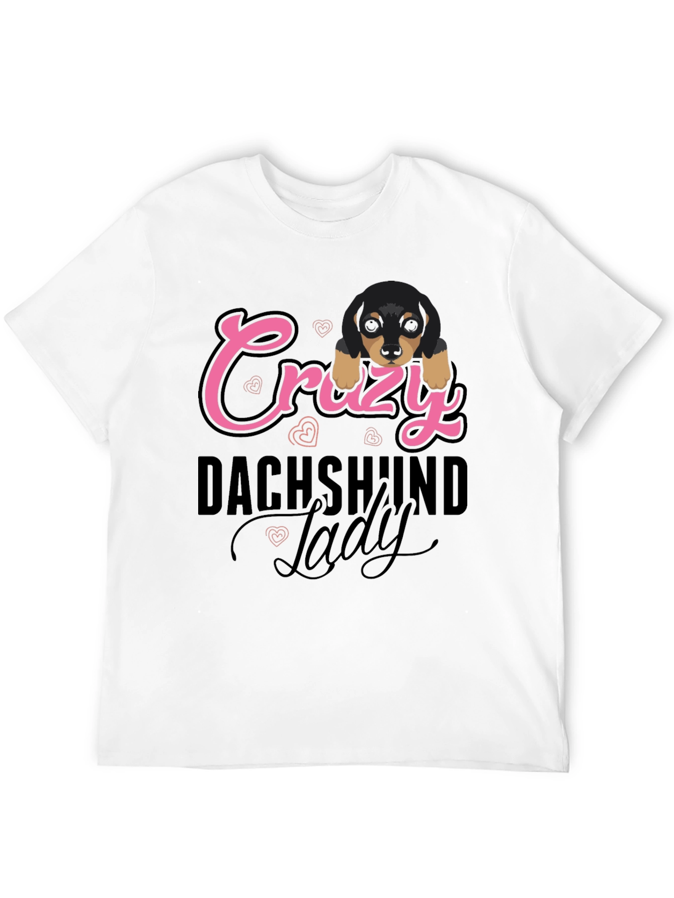 Crazy Dachshund Lady T-Shirt - Cute Dog Lover Tee