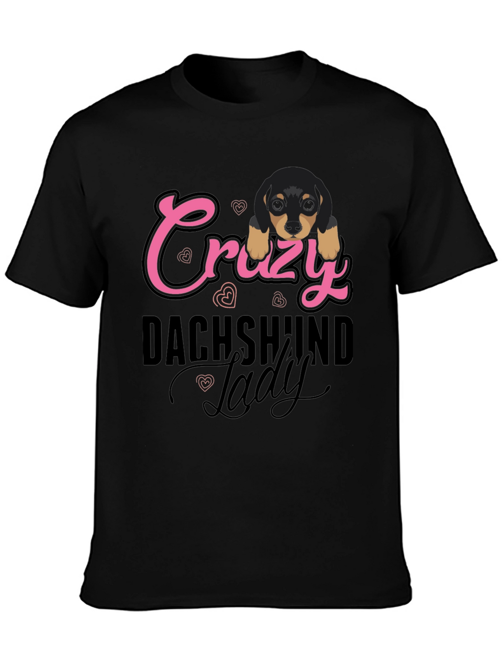 Crazy Dachshund Lady T-Shirt - Cute Dog Lover Tee