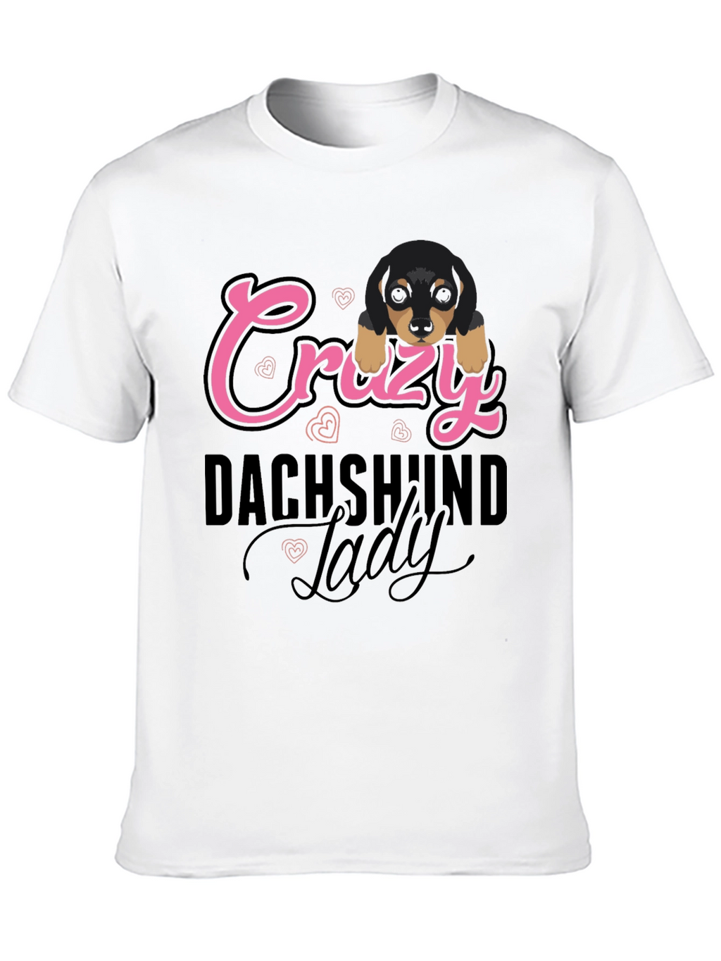 Crazy Dachshund Lady T-Shirt - Cute Dog Lover Tee