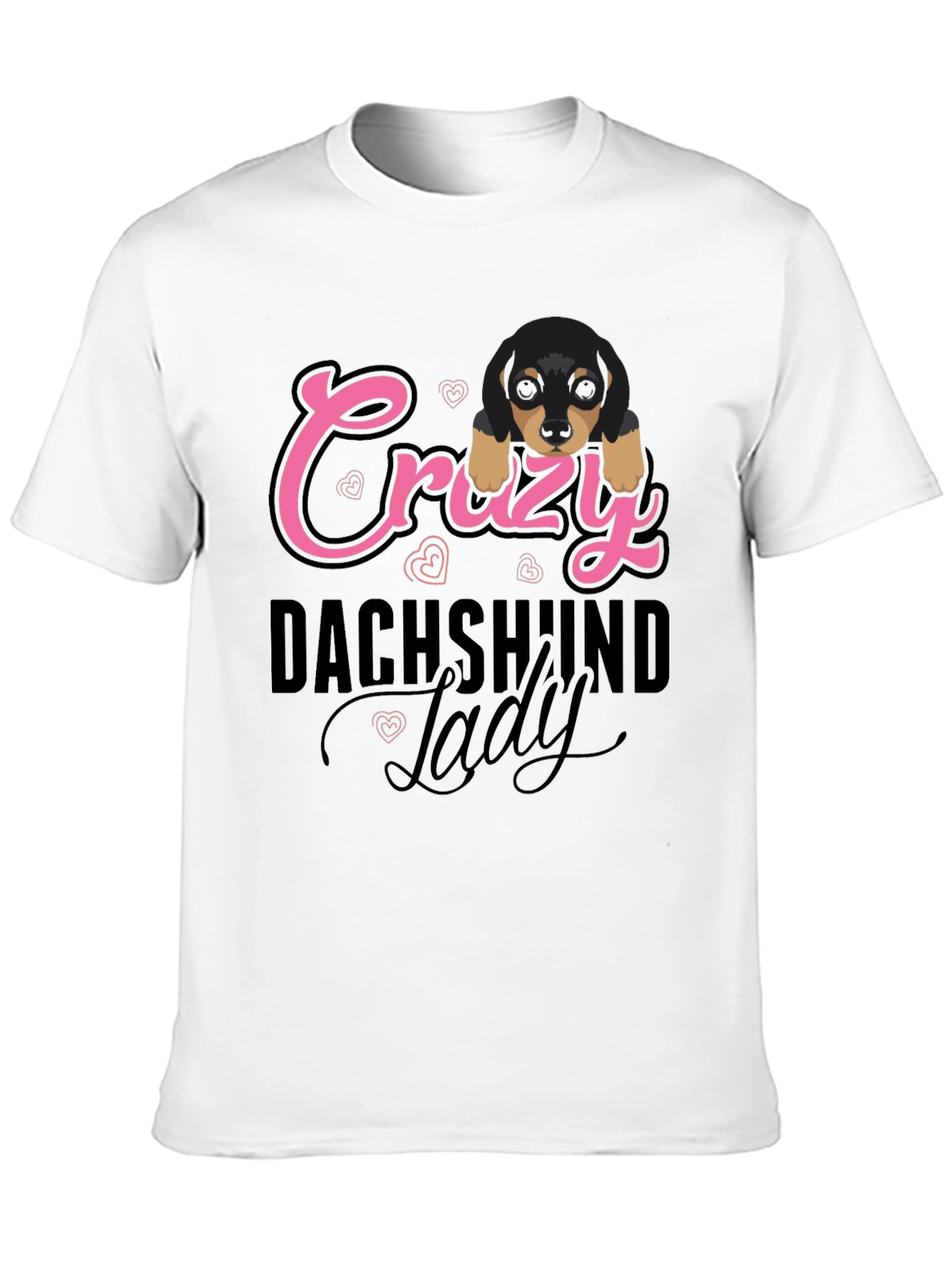 Crazy Dachshund Lady T-Shirt - Cute Dog Lover Tee
