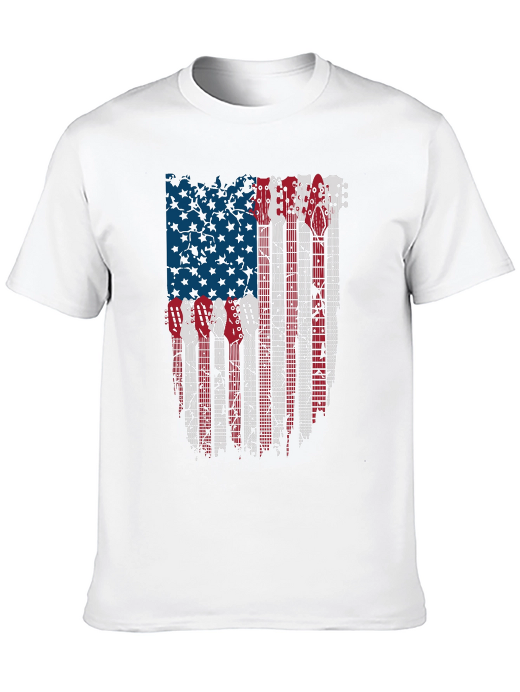 American Flag Guitar T-Shirt
