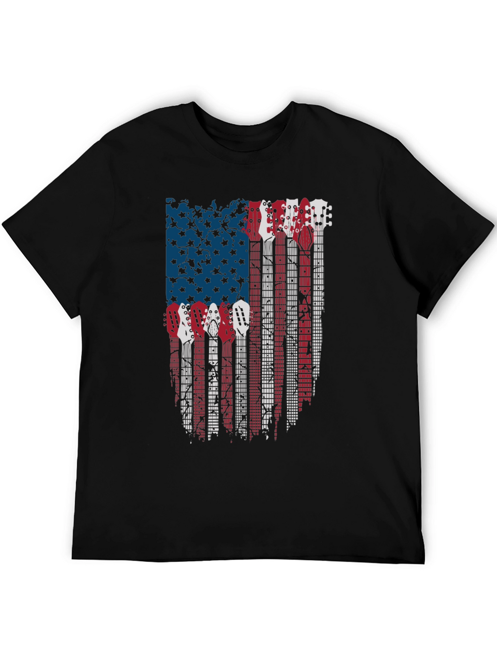 American Flag Guitar T-Shirt