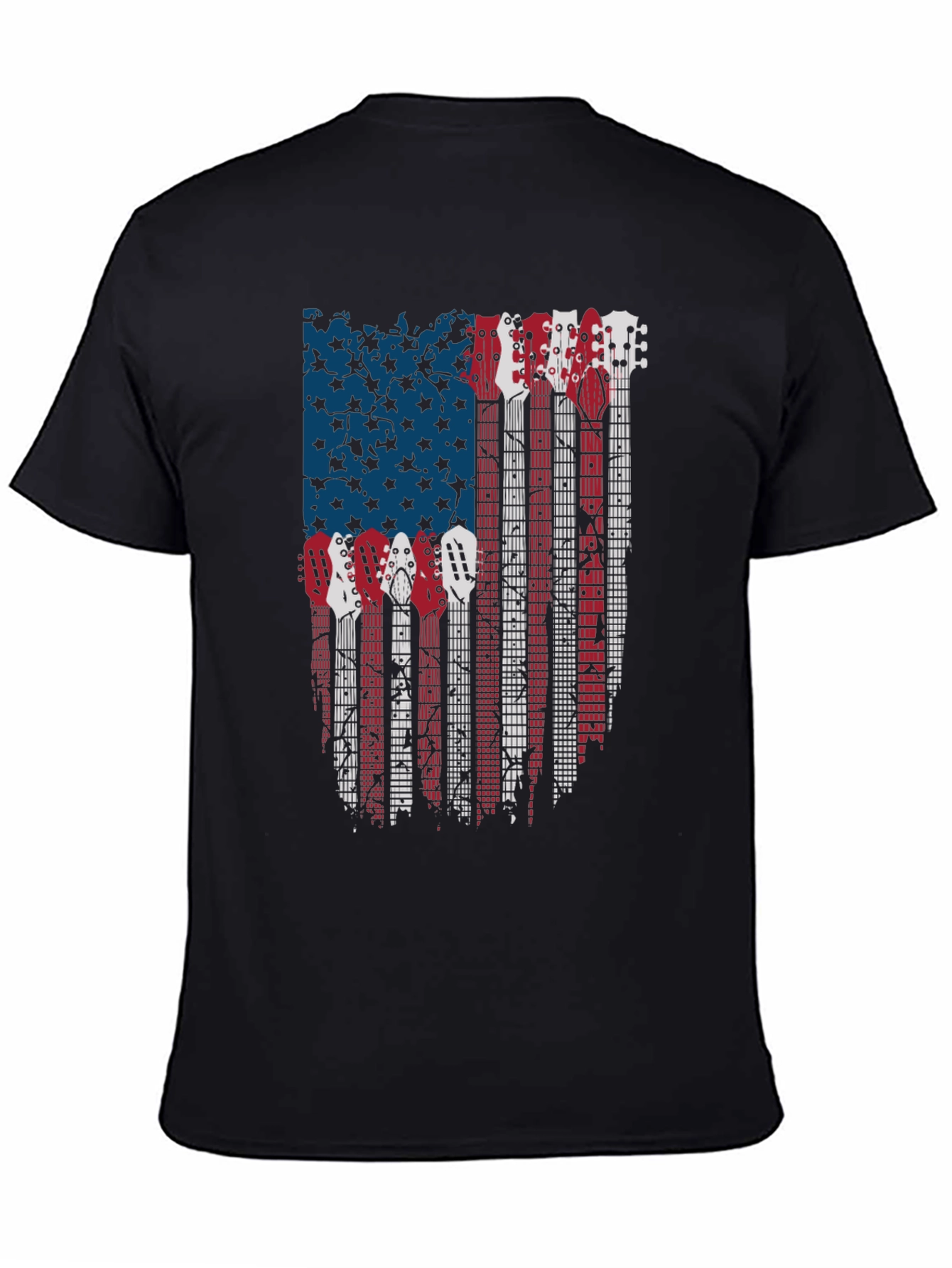 American Flag Guitar T-Shirt