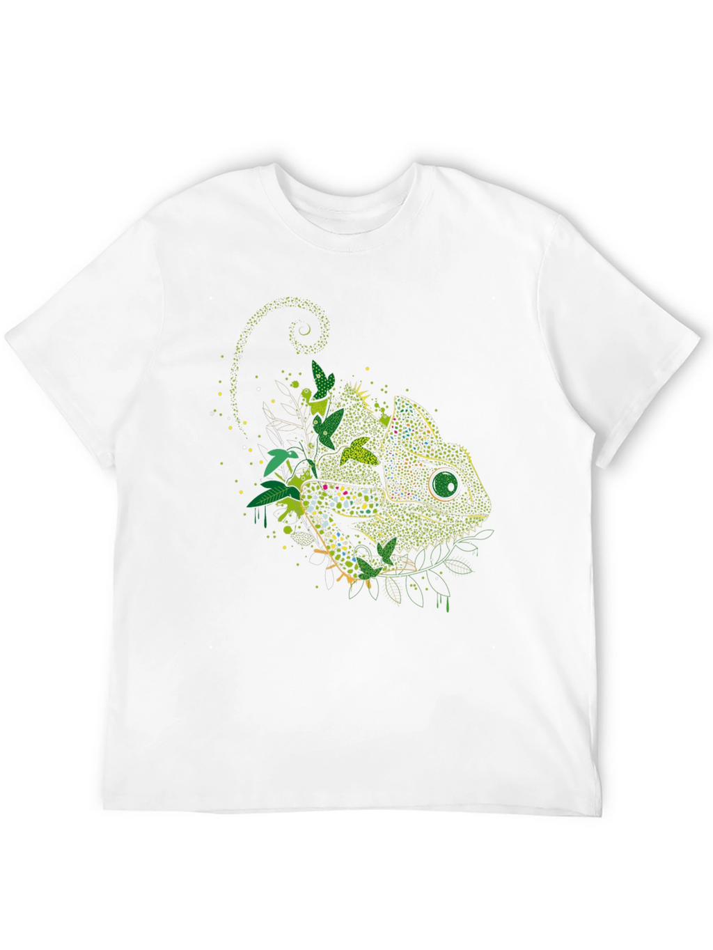 Chameleon Graphic Print Black T-Shirt