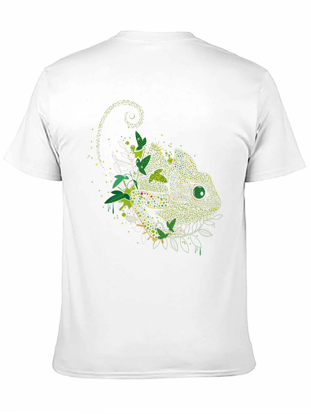 Chameleon Graphic Print Black T-Shirt