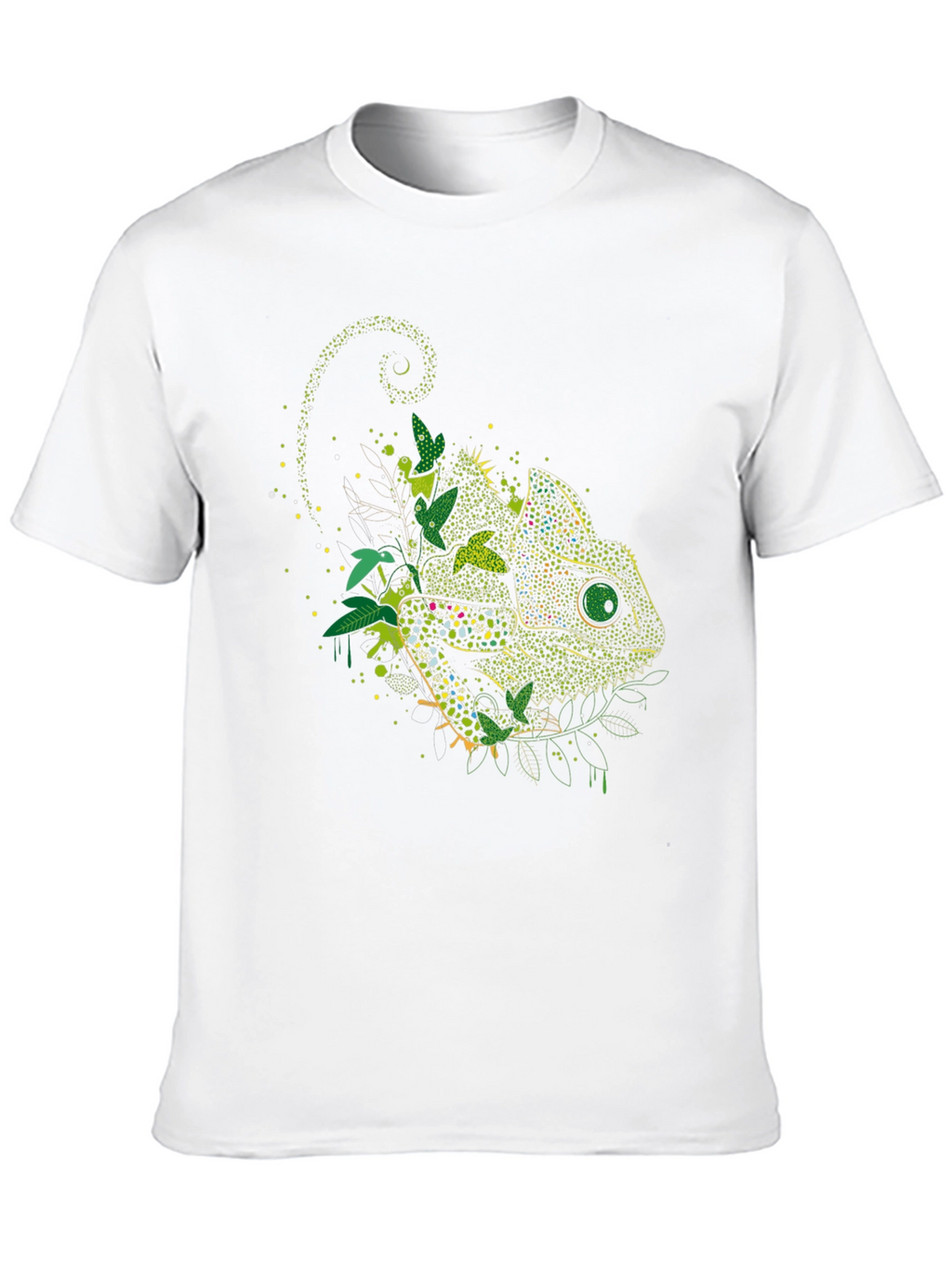 Chameleon Graphic Print Black T-Shirt