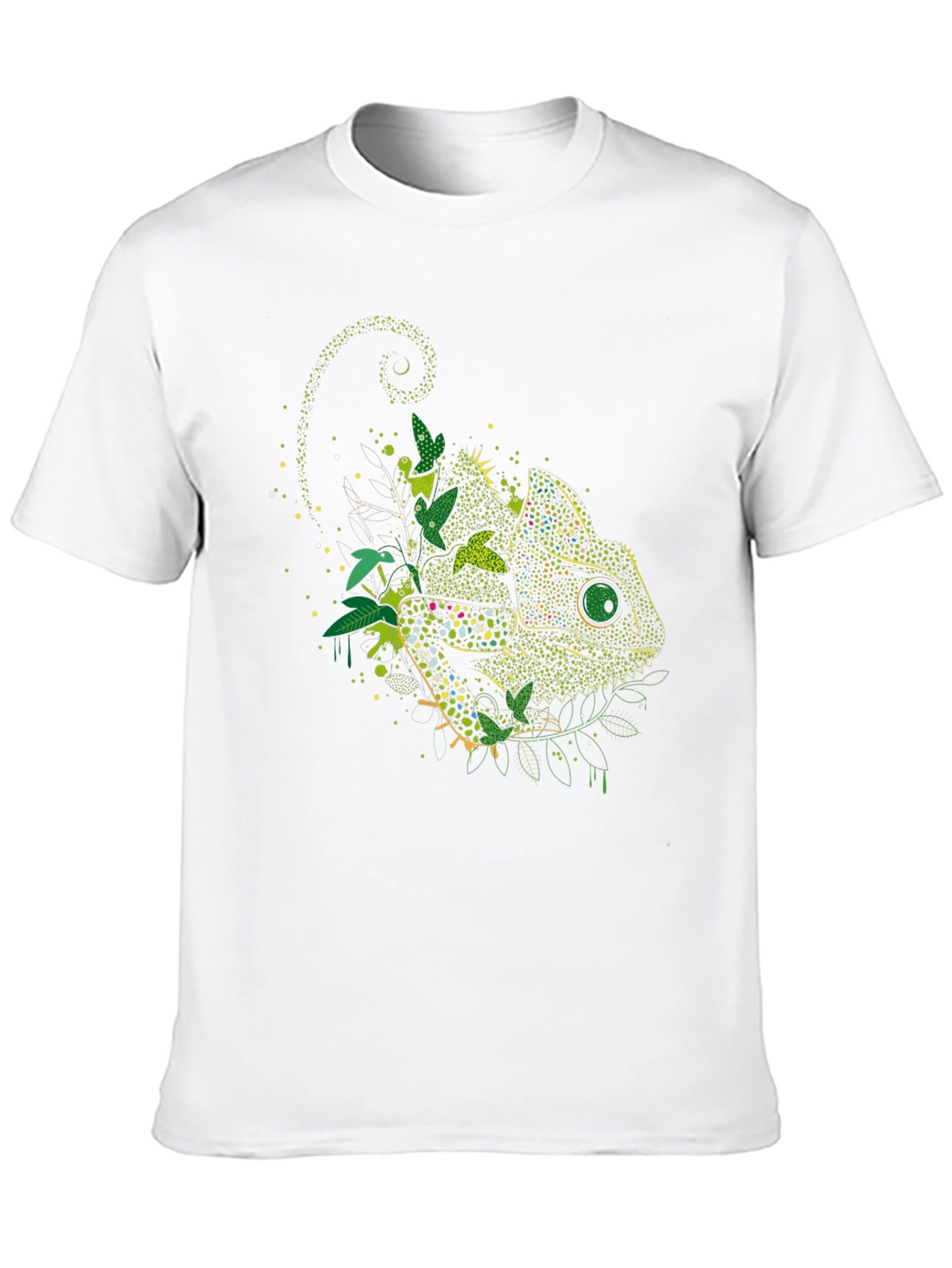 Chameleon Graphic Print Black T-Shirt
