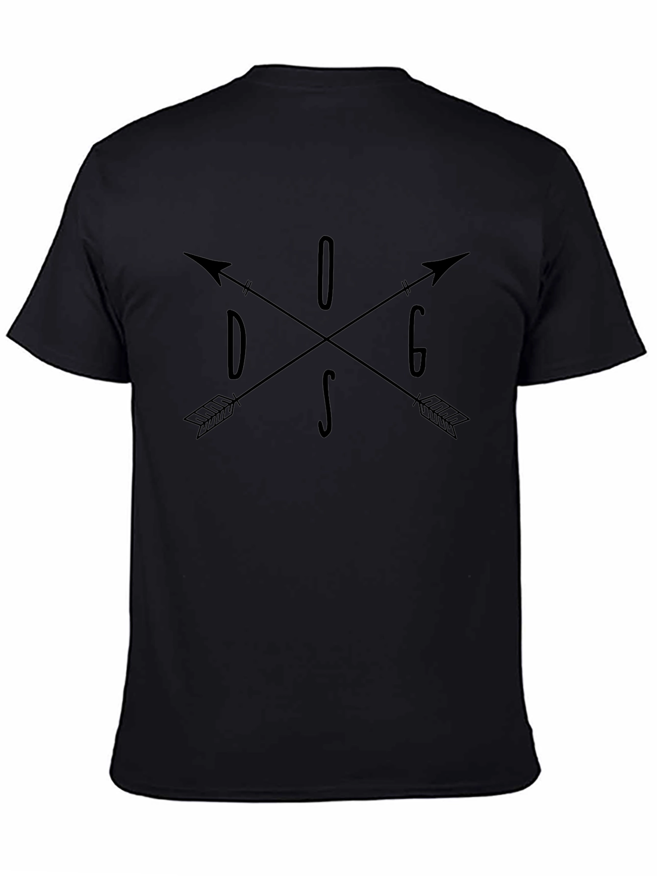 DOGS Arrow Design T-Shirt – Minimalist Dog Lover Graphic Tee