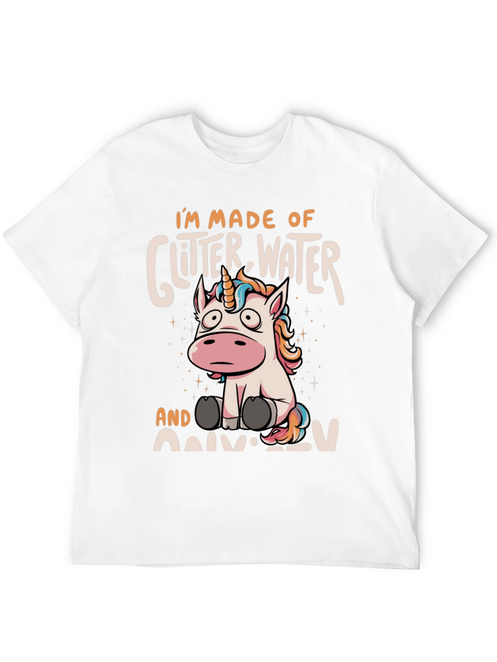 Unicorn Glitter Water Graphic T-Shirt