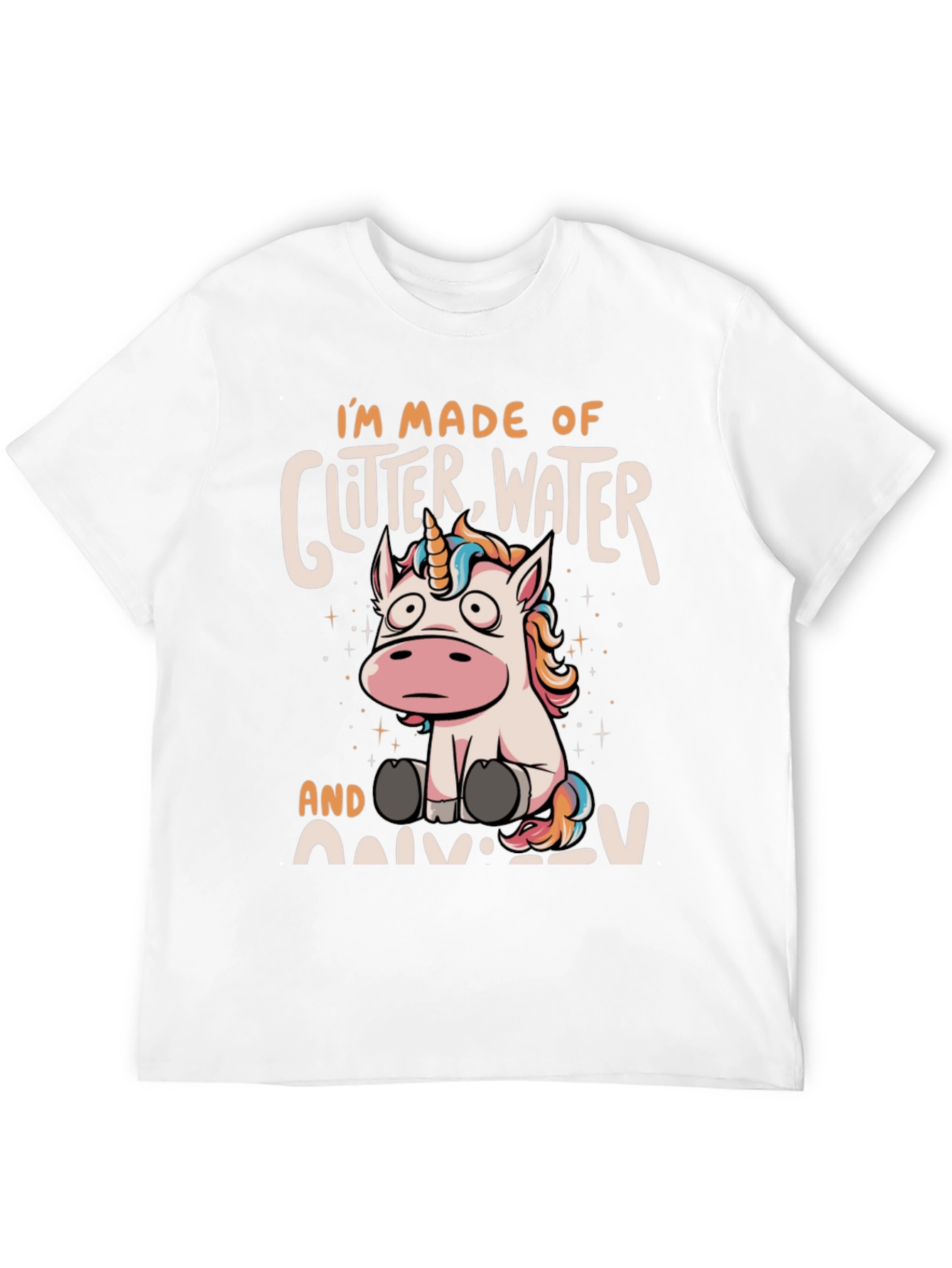 Unicorn Glitter Water Graphic T-Shirt