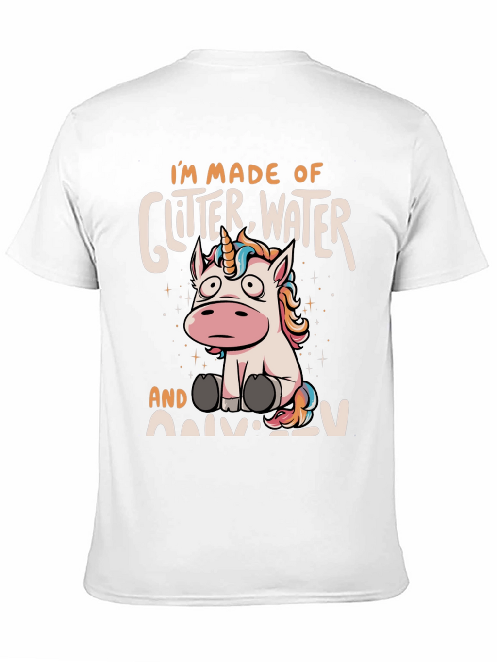 Unicorn Glitter Water Graphic T-Shirt