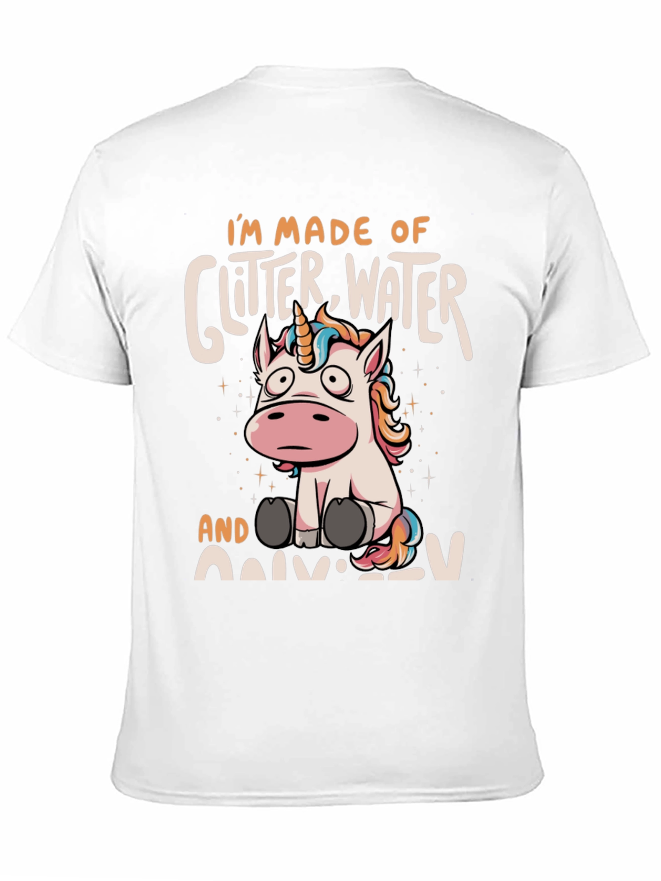 Unicorn Glitter Water Graphic T-Shirt