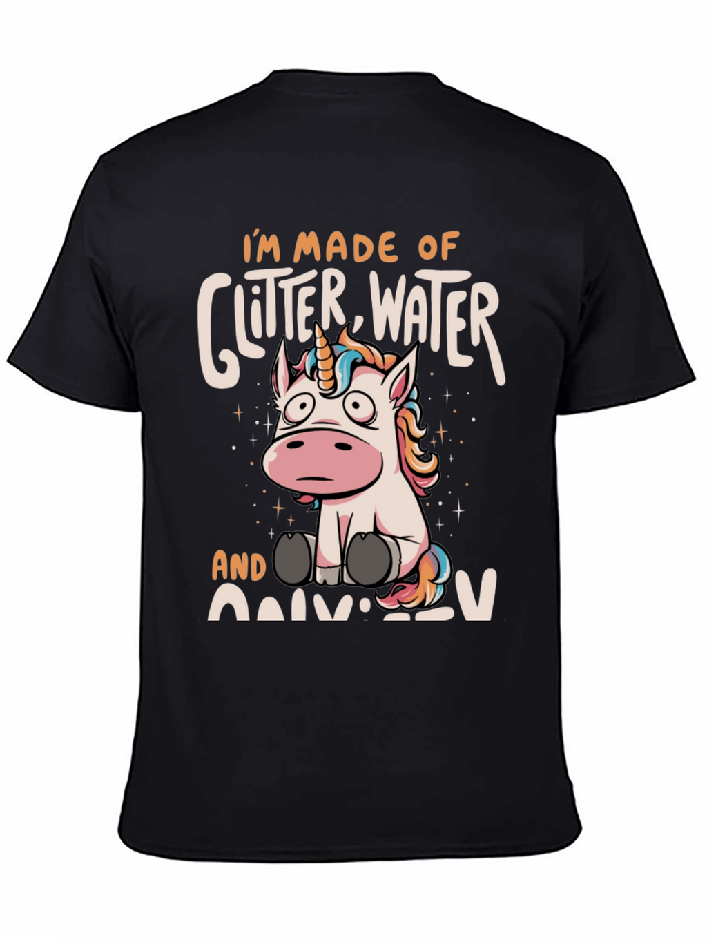 Unicorn Glitter Water Graphic T-Shirt