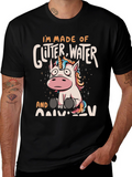 Unicorn Glitter Water Graphic T-Shirt