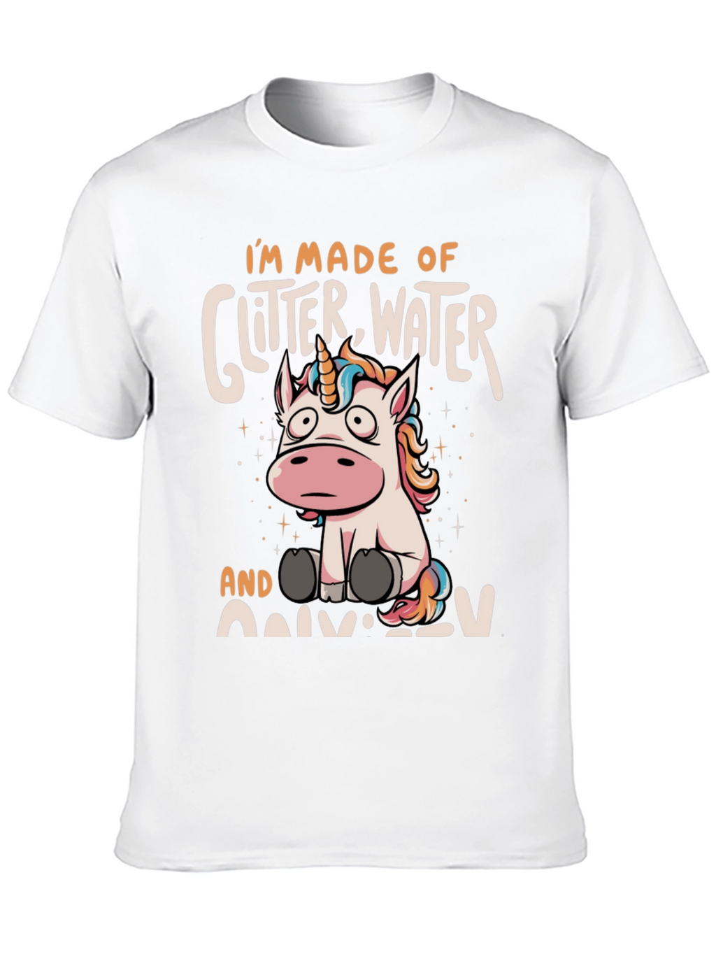 Unicorn Glitter Water Graphic T-Shirt