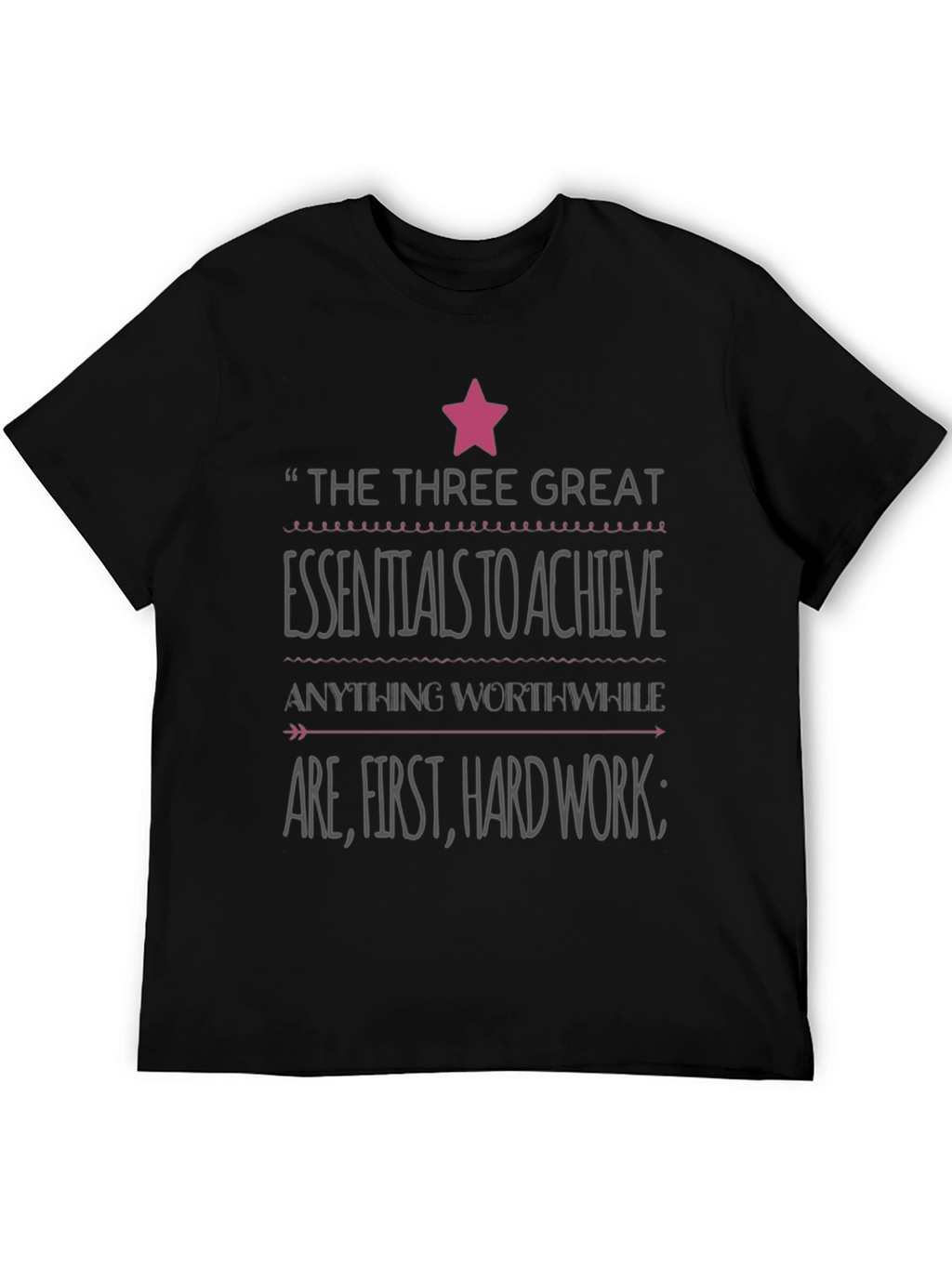 Motivational Quote Graphic Tee - Hard Work Essentials