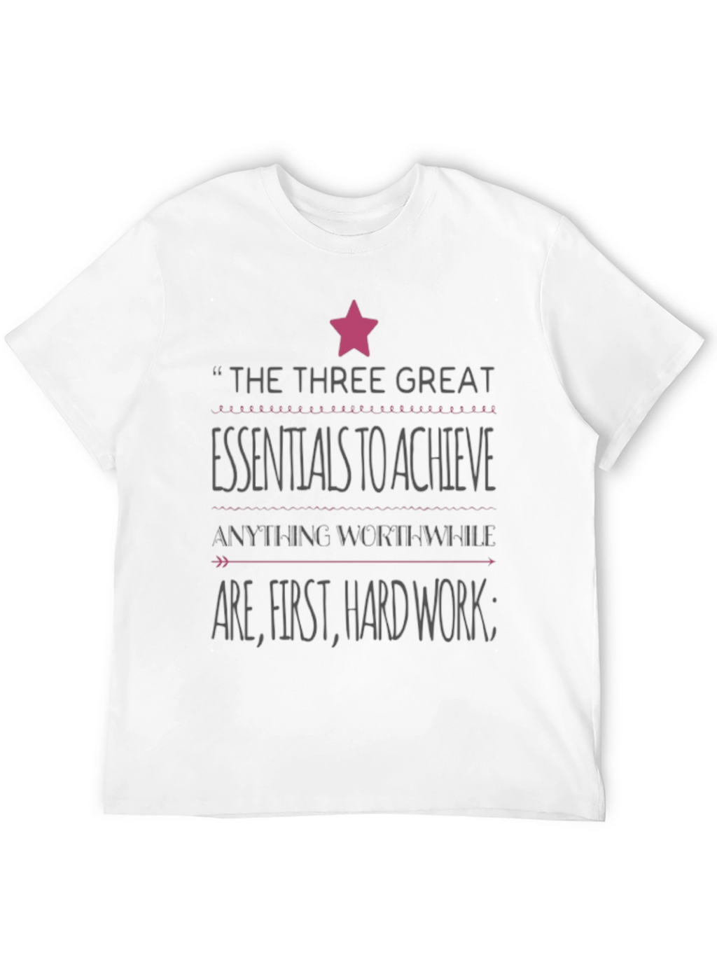 Motivational Quote Graphic Tee - Hard Work Essentials