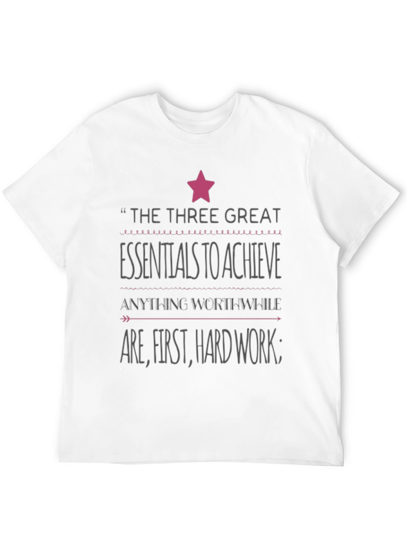 Motivational Quote Graphic Tee - Hard Work Essentials