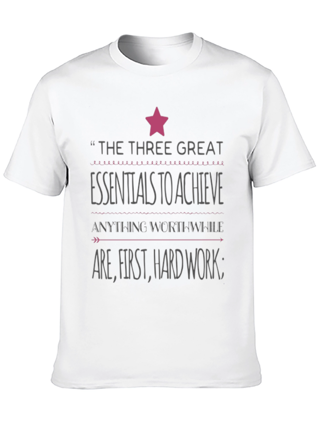 Motivational Quote Graphic Tee - Hard Work Essentials