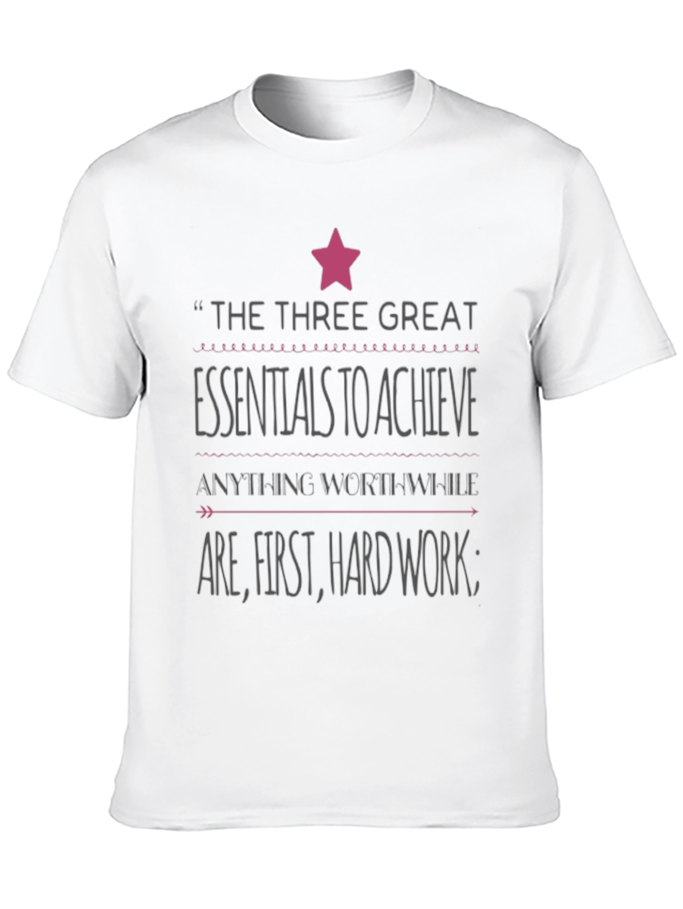 Motivational Quote Graphic Tee - Hard Work Essentials