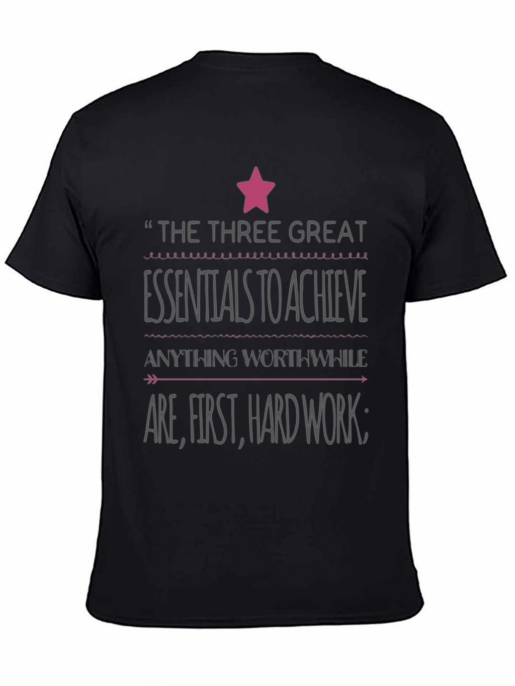 Motivational Quote Graphic Tee - Hard Work Essentials
